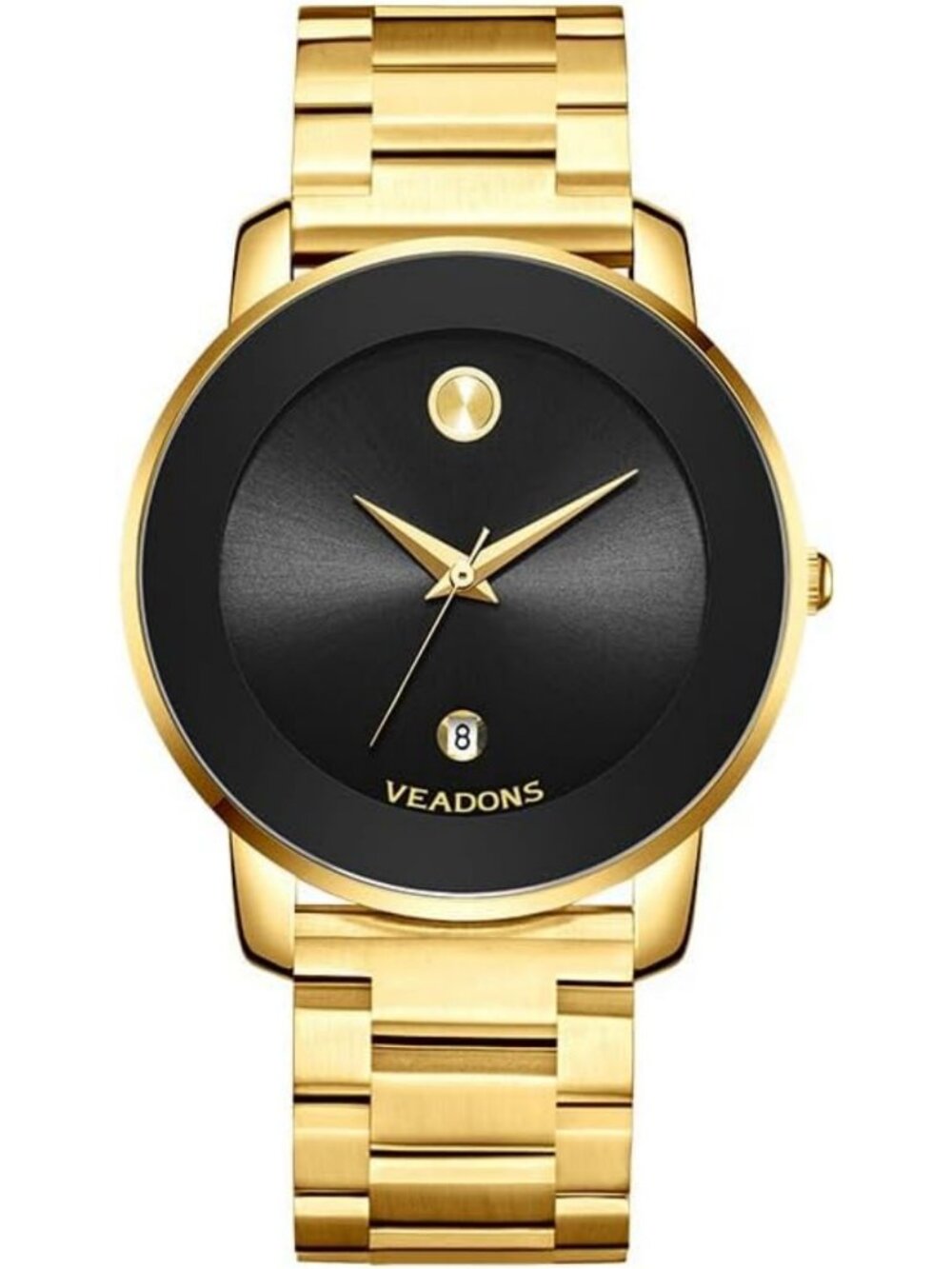 Stylish Unisex Quartz Watch - Waterproof Stainless Steel, Date Display, Luxury